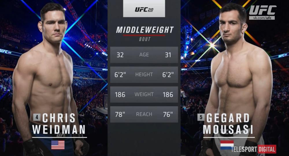Гегард Мусаси - Крис Вайдман UFC 210