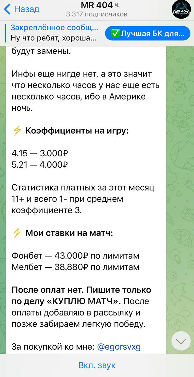 MR 404 телеграмм