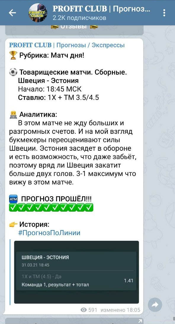 Profit Club каппер