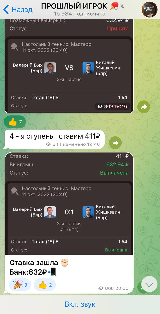 Прошлый Игрок каппер