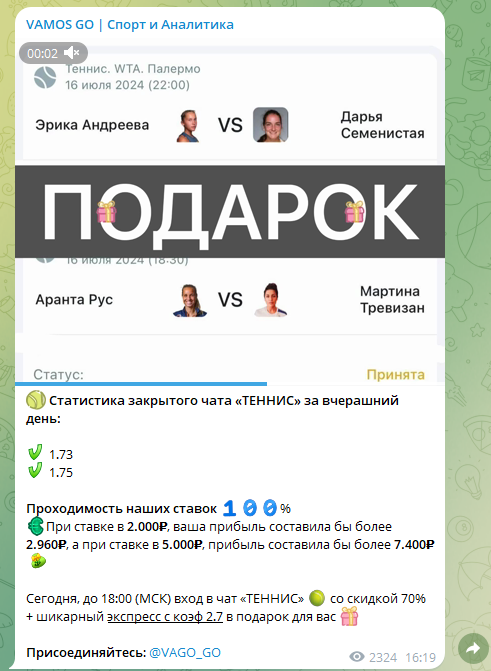 Телеграм канал Вамос Го
