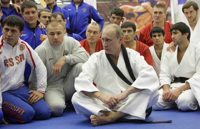 Президент России Владимир Путин и спортивная школа дзюдо Шаболовка