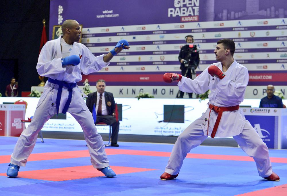 Кенджи Гриллон и Александр Алиев на Премьер-Лиге karate1 2018 в Рабате марокко Open Rabat