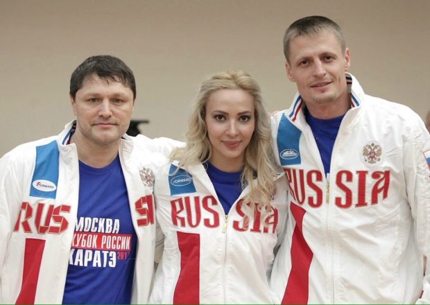 Чемпионы мира по каратэ WKF Аслан Губошиев, Мария Соболь и Александр Герунов