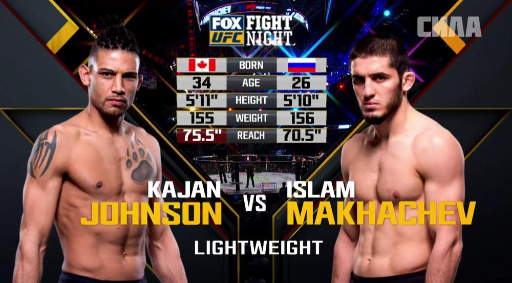 Каджан Джонсон - Ислам Махачев видео боя на UFC on FOX 30