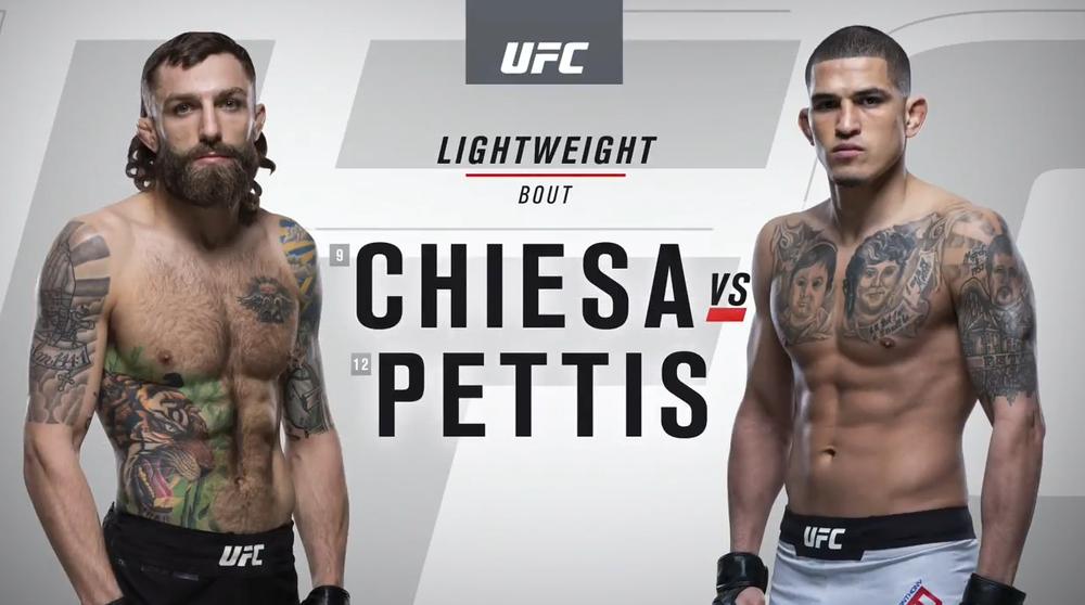 Смотреть видеозапись боя Майкла Кьезы и Энтони Петтиса на UFC 226