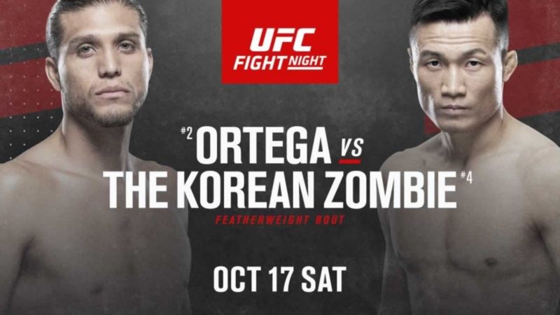 UFC Fight Night 180: Ортега – «Корейский Зомби» Сон