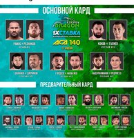 Представлена программа бойцовского турнира АСА 140 в Сочи