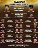 Смотрите прямую трансляцию бойцовского турнира ONE Friday Fights 20 из Таиланда