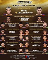 Бой россиянина Кирилла Хомутова возглавит кард шоу ONE Friday Fights 89