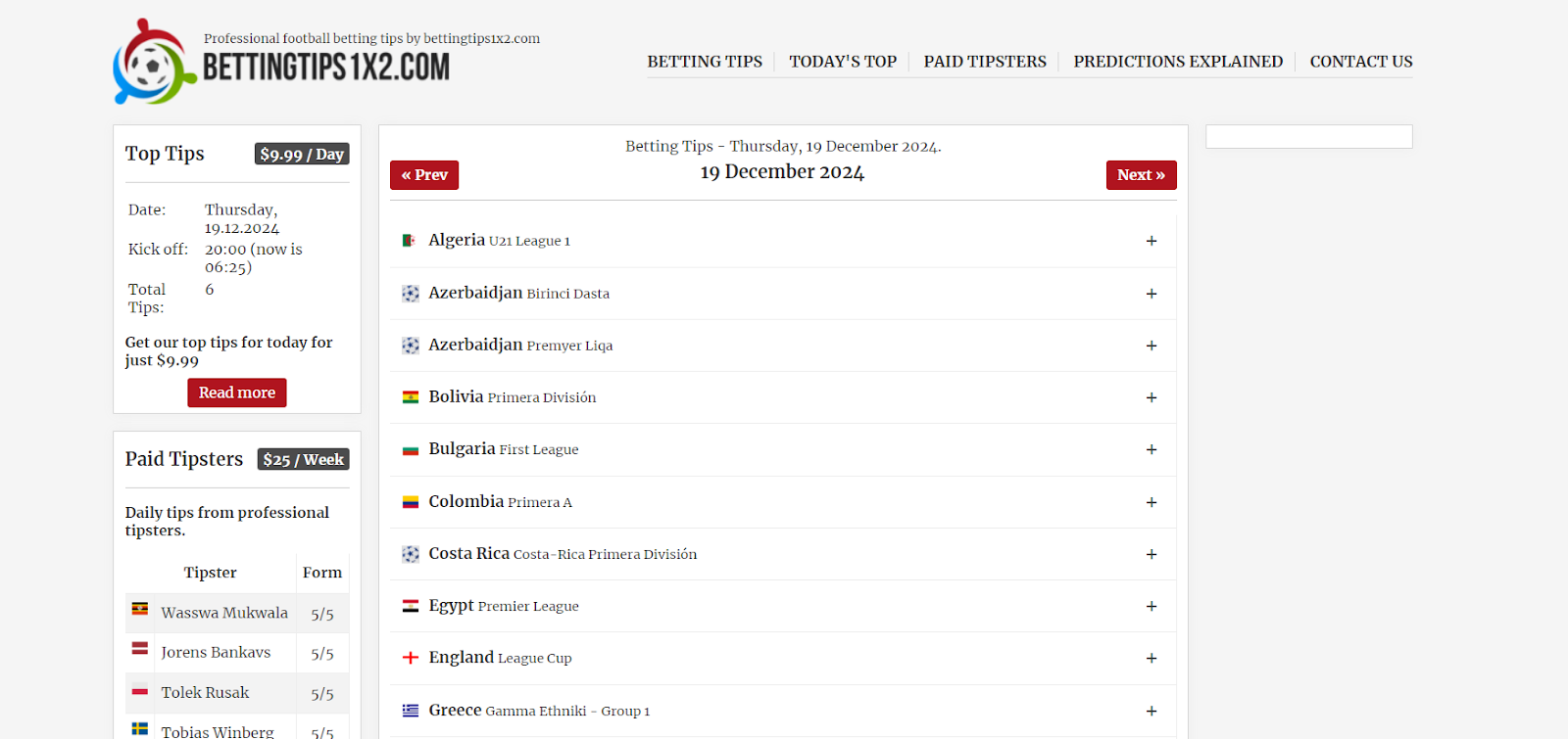 Bettingtips1x2 com