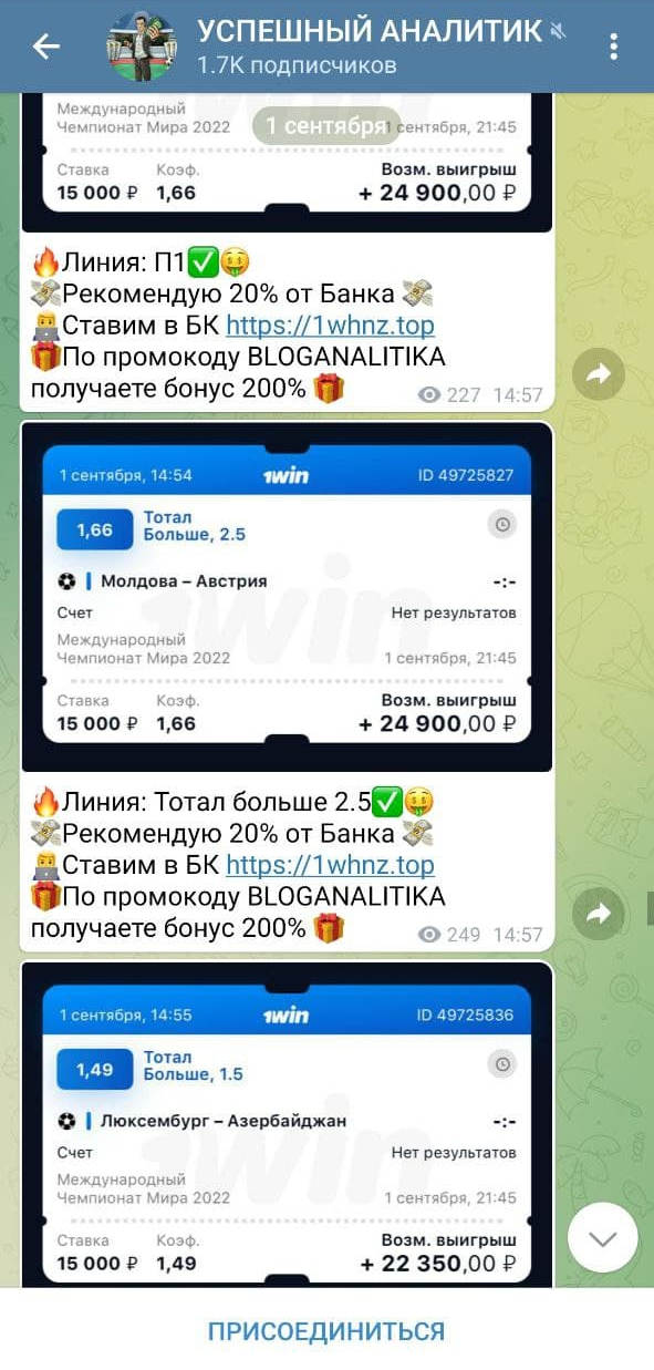 каппер Успешный Аналитик