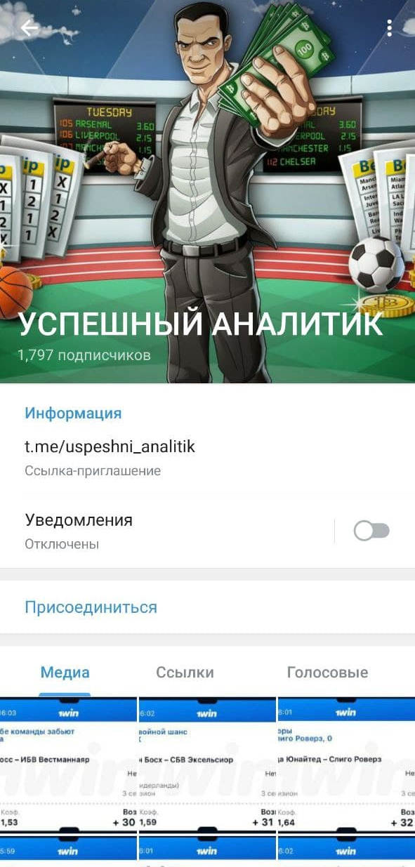 Телеграм канал Успешный Аналитик