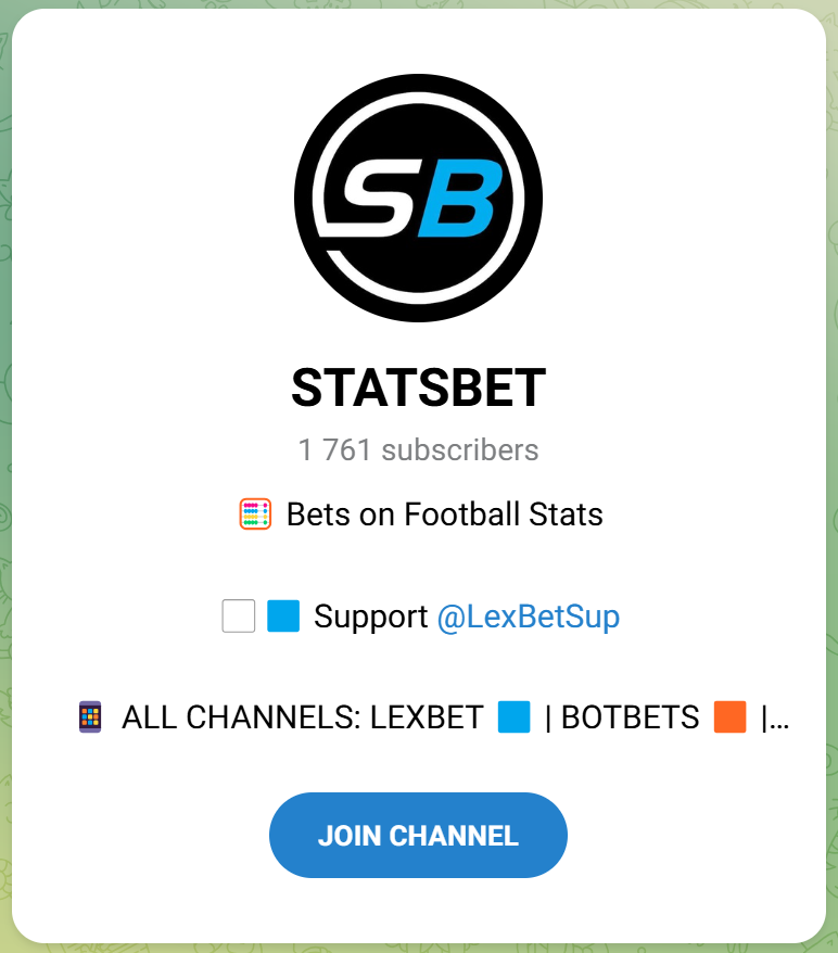 Телеграм канал Statsbet