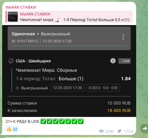 отзывы Weark Ставки