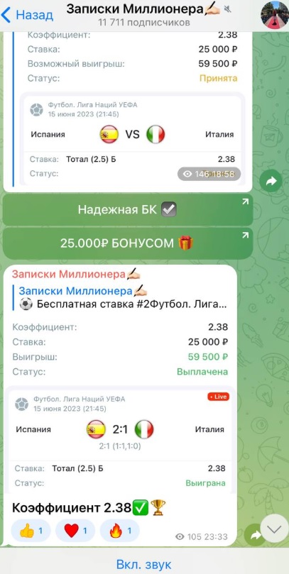 Записки Миллионера телеграмм канал