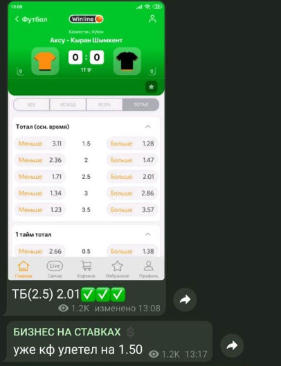 Бизнес на ставках Телеграмм канал