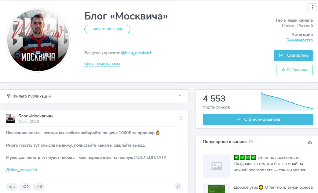 каппер Блог Москвича