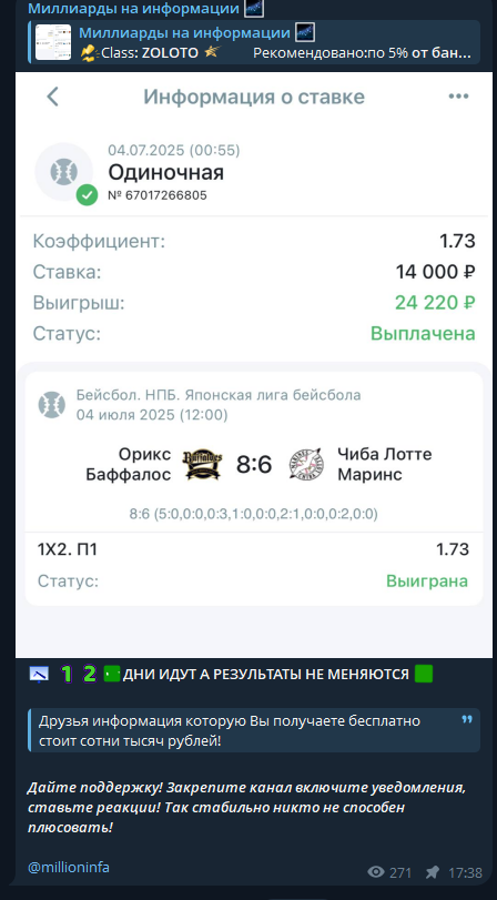 телеграм Миллиарды на информации