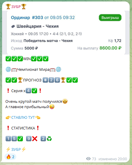 Зубр Ставки каппер Зубр Ставки каппер