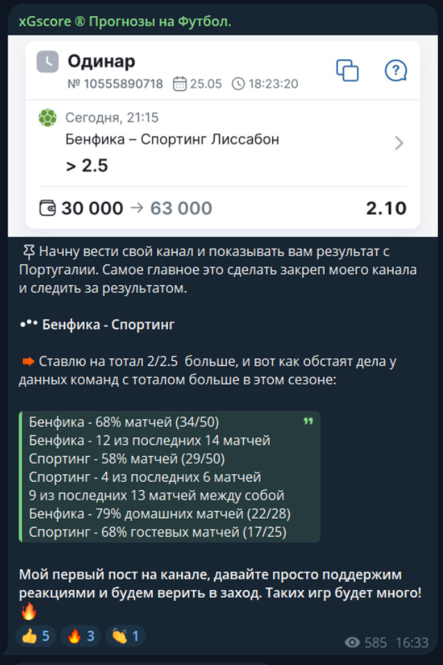 xGscore каппер
