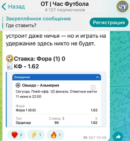 прогнозист ОТ Час Футбола