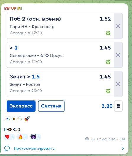 Betup телеграмм