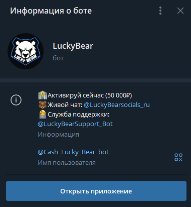 телеграмм LuckyBear телеграмм LuckyBear