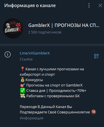 телеграмм GamblerX