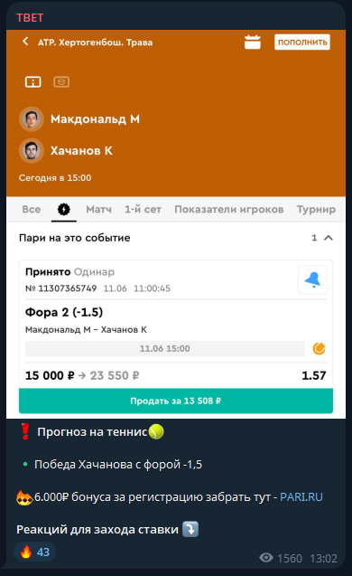 каппер Tennisist_bet